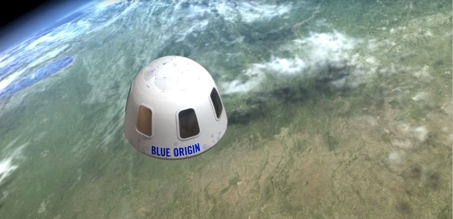 blue origin capsule art